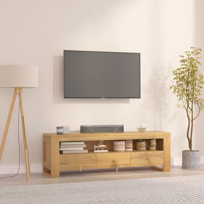 vidaXL Tv-meubel 110x30x35 cm massief teakhout