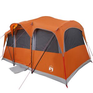 vidaXL Gezinstent met dak Oranje en Oranje 435 x 255 x 216 cm
