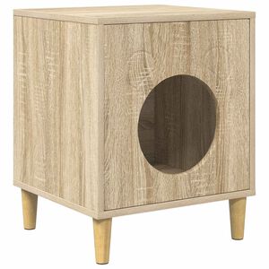 vidaXL Kattenhuis Sonoma 42,5 x 40 x 53 cm Bewerkt hout