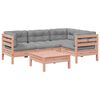 vidaXL 5-delige Loungeset met kussens massief douglas vurenhout