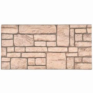 vidaXL Wandpanelen 10 pcs Beige 100 x 50 cm EPS-schuim