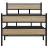 vidaXL Bedframe zonder matras metaal sonoma eikenkleurig 80x200 cm