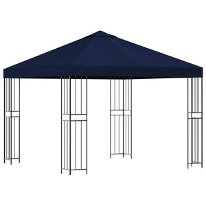 vidaXL Paviljoen 3 x 3 m Blauw Polyester en staal 190 gsm