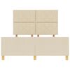 vidaXL Bedframe met hoofdeinde Cr&egrave;me 160 x 200 cm Stof