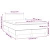 vidaXL Boxspring met matras en LED fluweel donkergroen 120x200 cm