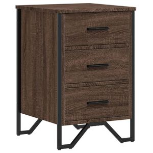 vidaXL Nachtkastje 40x41x60 cm bewerkt hout bruin eikenkleur
