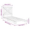 vidaXL Bedframe met hoofdbord massief grenenhout 90x200 cm