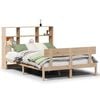vidaXL Bed met boekenkast zonder matras massief grenenhout 140x190 cm