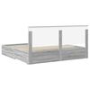vidaXL Bedframe met hoofdeinde Grijs Sonoma 200 x 200 cm Bewerkt hout