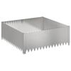 vidaXL Gazonrand 100 x 100 x 35 cm Staal Zilverkleurig