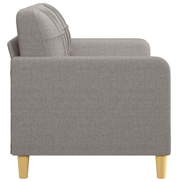 vidaXL Tweezitsbank 140 cm stof taupe