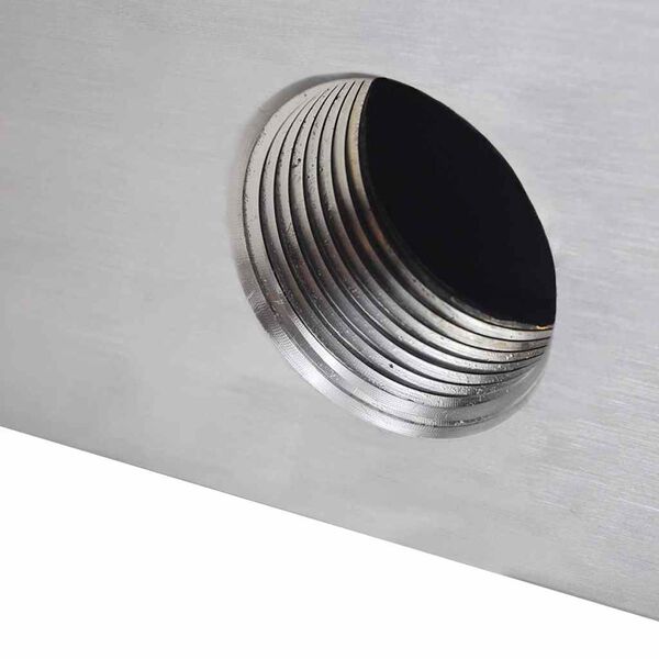 vidaXL Zwembadwaterval rechthoekig 60 cm roestvrij staal