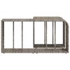 vidaXL Opbergschappen 2 st poly rattan grijs