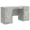 vidaXL Bureau Betongrijs 142,5 x 50 x 75 cm Bewerkt hout