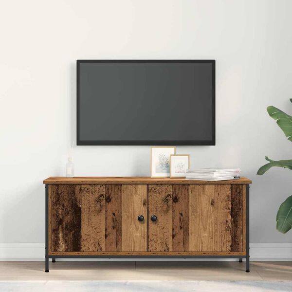 vidaXL TV-kast Oud Hout 100 x 35 x 45 cm Bewerkt hout