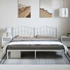 vidaXL Bedframe met hoofdbord metaal wit 193x203 cm