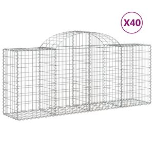vidaXL Schanskorven 40 st gewelfd 200x50x80/100 cm ijzer