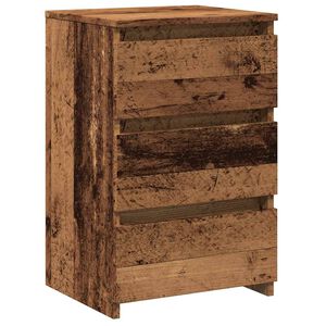 vidaXL Nachtkastje 40x35x62,5 cm bewerkt hout oud houtkleurig