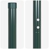 vidaXL Hekpalen 2 pcs Groen Poedergecoat staal