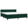vidaXL Boxspring met matras fluweel donkergroen 180x220 cm