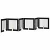 vidaXL Opvouwbaar hondenhek met standaards 6 pcs Zwart eiken 482 cm