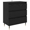 vidaXL Dressoir Zwart Eiken 60 x 35 x 70 cm Bewerkt hout
