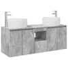 vidaXL Badkamerkastenset 3 st Betongrijs 49,5 x 44,5 x 66 cm