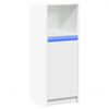 vidaXL Dressoir met LED 38x34x100 cm bewerkt hout wit