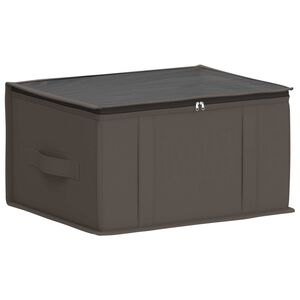 vidaXL Opbergdoos met transparant bovenraam Grijs 43 x 34 x 23 cm