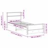 vidaXL Bedframe met hoofdeinde Wit 100 x 200 cm Bewerkt hout
