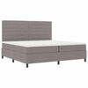 vidaXL Boxspringbed met matras met hoofdeinde Taupe 200 x 200 cm Stof