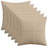 vidaXL Kussensloop 6 pcs ALMELO Taupe 40 x 40 cm corduroy