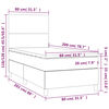 vidaXL Boxspring met matras en LED stof lichtgrijs 80x200 cm