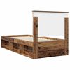 vidaXL Bedframe met hoofdeinde Oudhout 90 x 190 cm Massief grenenhout