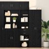 vidaXL Highboard met lade Zwart Eiken 50 x 42,5 x 185 cm Bewerkt hout
