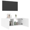 vidaXL Tv-wandmeubel met LED-verlichting 80x35x31 cm wit