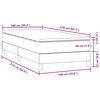 vidaXL Boxspring met matras fluweel zwart 100x210 cm
