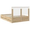 vidaXL Bedframe met lade Sonoma Eiken 140 x 190 cm Ingenieurshout