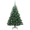 vidaXL Kunstkerstboom met 150 LED met standaard Groen 150 cm PE en PVC