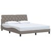 vidaXL Bedframe zonder matras stof taupe 160x200 cm