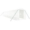 vidaXL Tuinkas met stalen frame 24 m&sup2; 12x2x2 m wit