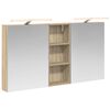 vidaXL Badkamerkastenset 3 st 130 x 14,5 x 70 cm Bewerkt hout