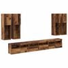 vidaXL TV Wandkast Set Wandgemonteerd 7 pcs Oud Hout Bewerkt hout