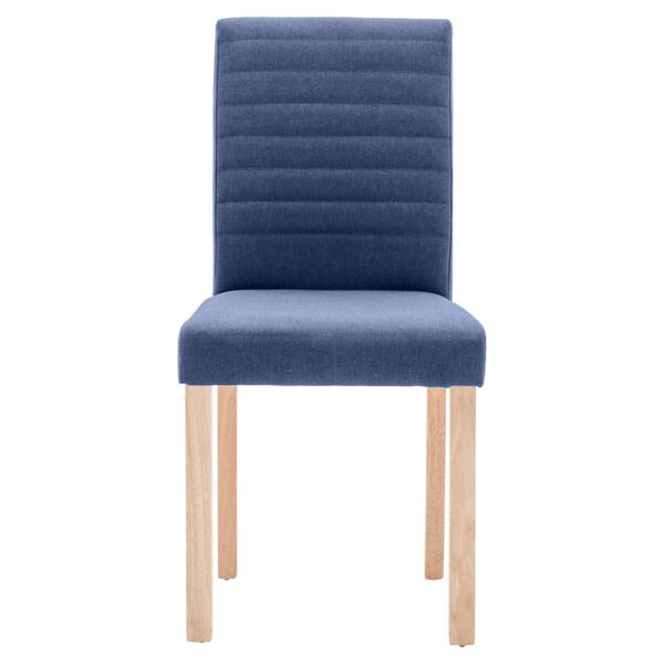 vidaXL Eetkamerstoelen 6 st stof blauw
