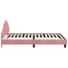 vidaXL Bedframe voor kinderen met hoofdbord Roze 90 x 200 cm Fluweel
