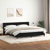 vidaXL Boxspring met matras fluweel zwart 180x210 cm