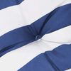 vidaXL Stoelkussens 4 st lage rug gestreept oxford stof wit en blauw