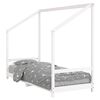 vidaXL Kinderbedframe 80x200 cm massief grenenhout wit