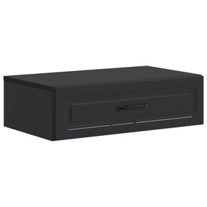 vidaXL Wandmontage Zijtafel Zwart 59 x 34,5 x 17 cm Bewerkt hout