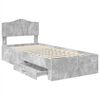 vidaXL Bedframe met hoofdeinde Beton Grijs 90 x 200 cm Bewerkt hout